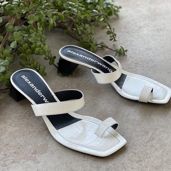Alexander Wang Shoes - Alexander Wang Hayden Croc Embossed Sandals